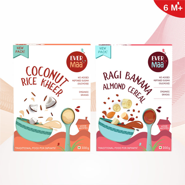 Load image into Gallery viewer, Coconut Rice Kheer Cereal and Ragi Banana Almond Cereal
