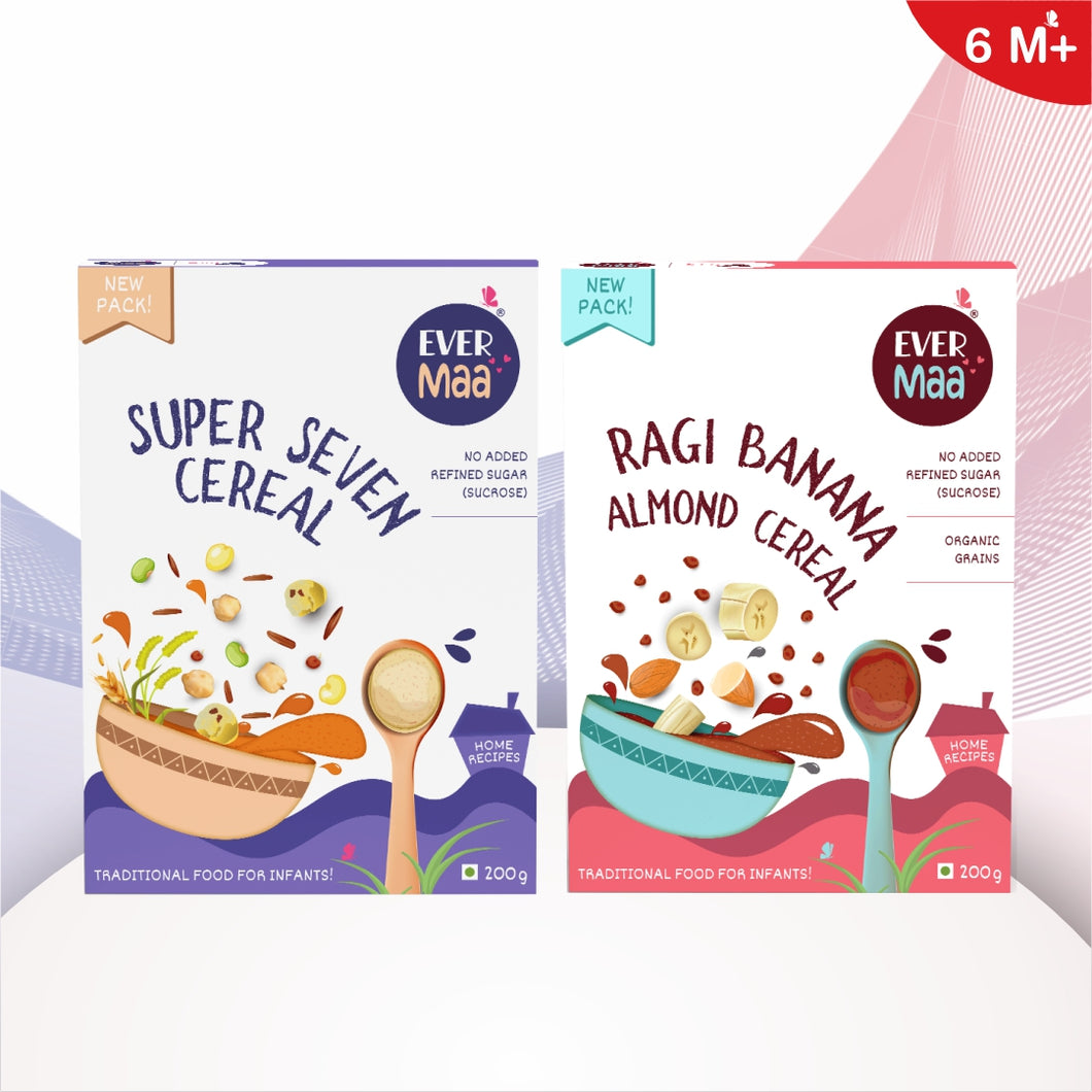 Super Seven Cereal and Ragi Banana Almond Cereal